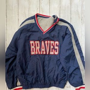 Vintage Braves reversable pullover Kids L 16-18 Mighty Mac sports